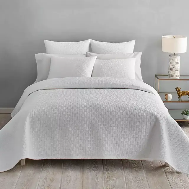 Ted Baker London Quilted Scallop Coverlet in White