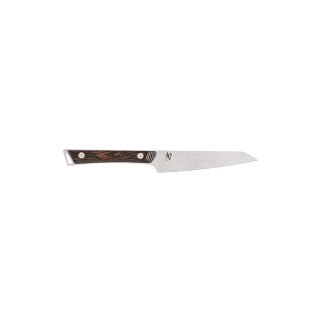 Shun Kanso 5" Steak Knife, Handcrafted and Smooth-Edged Japanese Kitchen Knife for Professional and Home Chefs, AUS10A Stainless Steel Blade, Tagayasan Handle