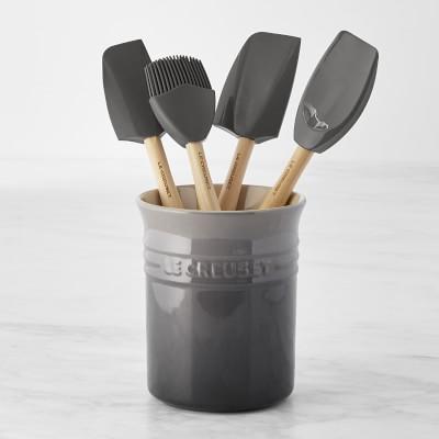 Le Creuset 5-Piece Utensil Set with Crock, Oyster
