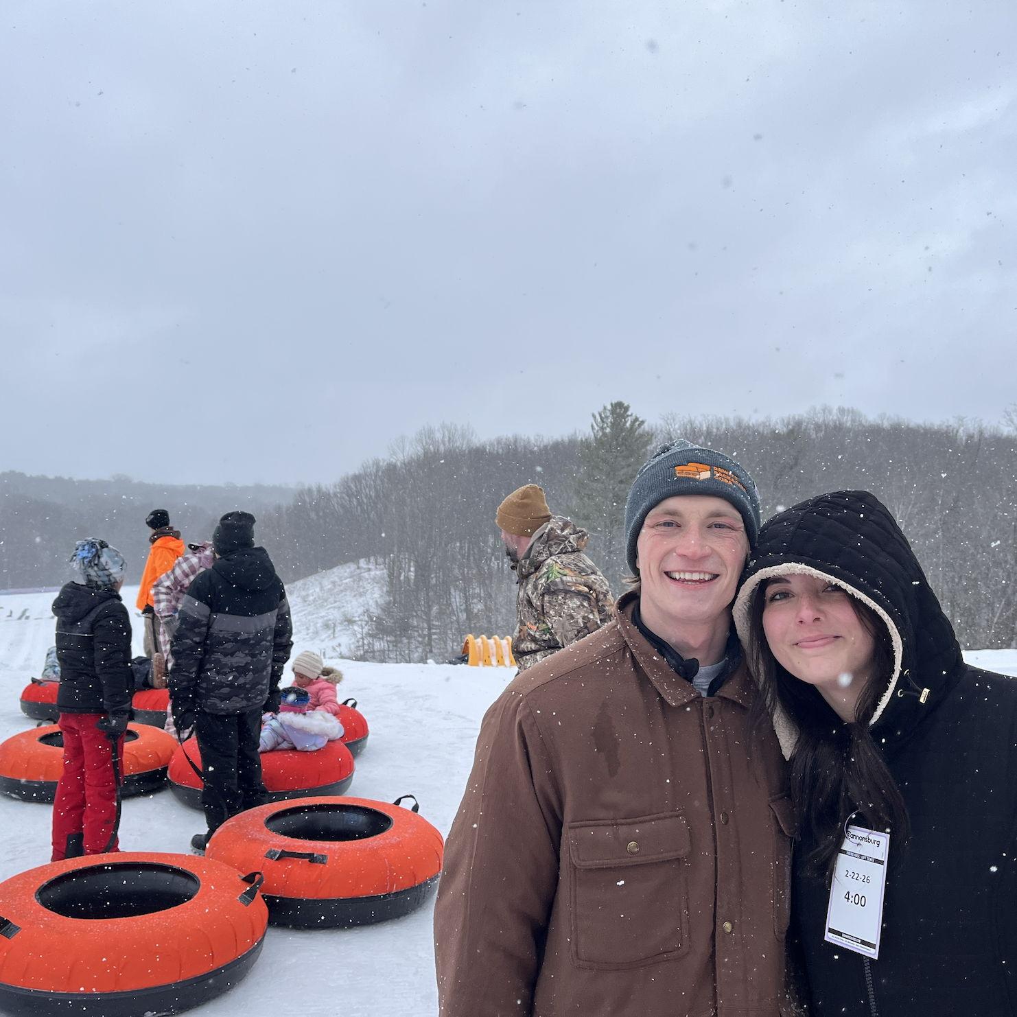 Tubing at Cannonsberg for mom's birthday