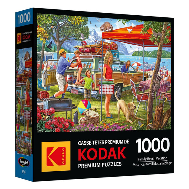 RoseArt Kodak Premium Family Beach Vacation Jigsaw Puzzle - 1000pc