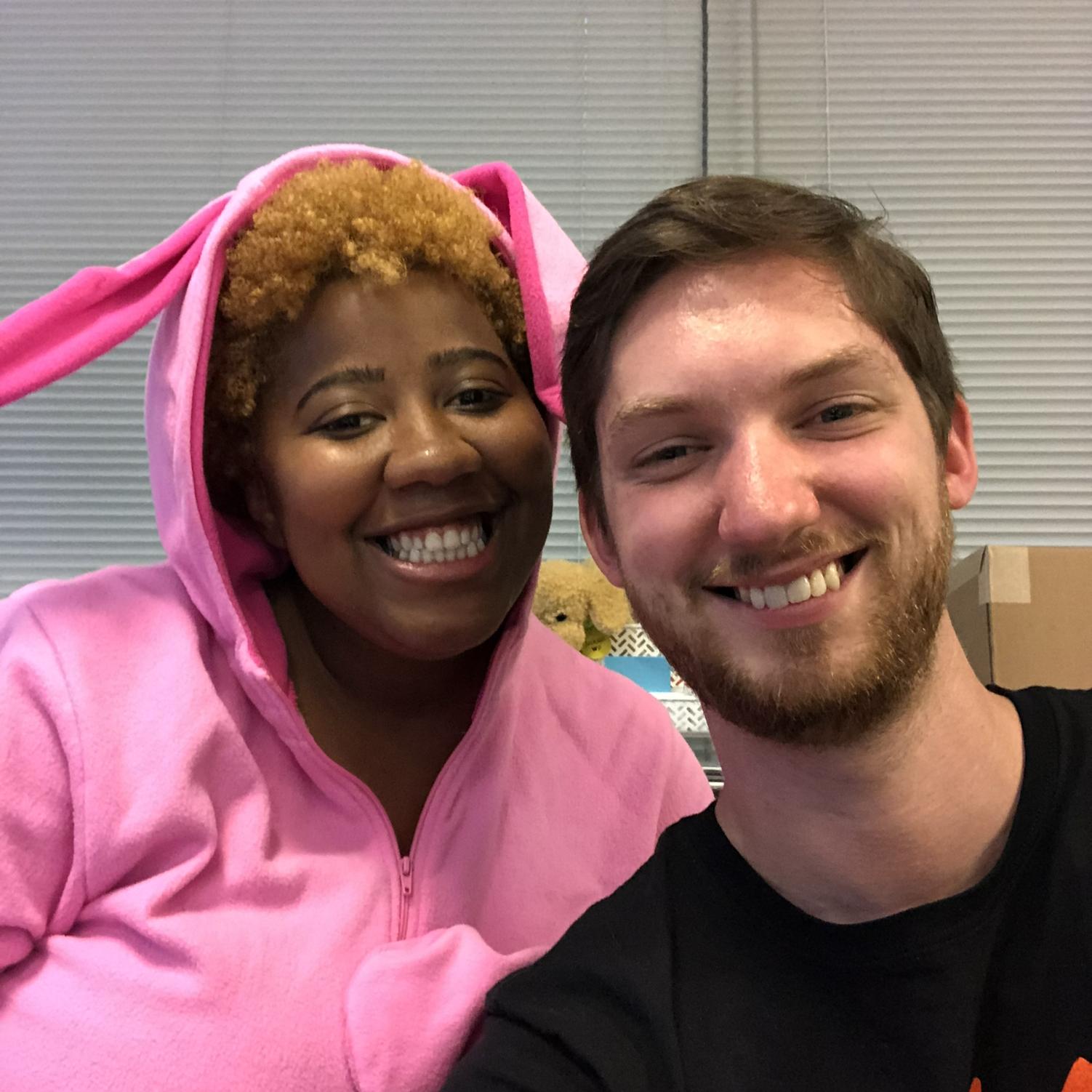 Best Christmas gift James has given Tatyana - a onesie from A Christmas Story!