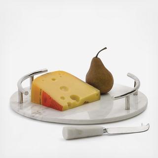 Round Cheeseboard with Knife