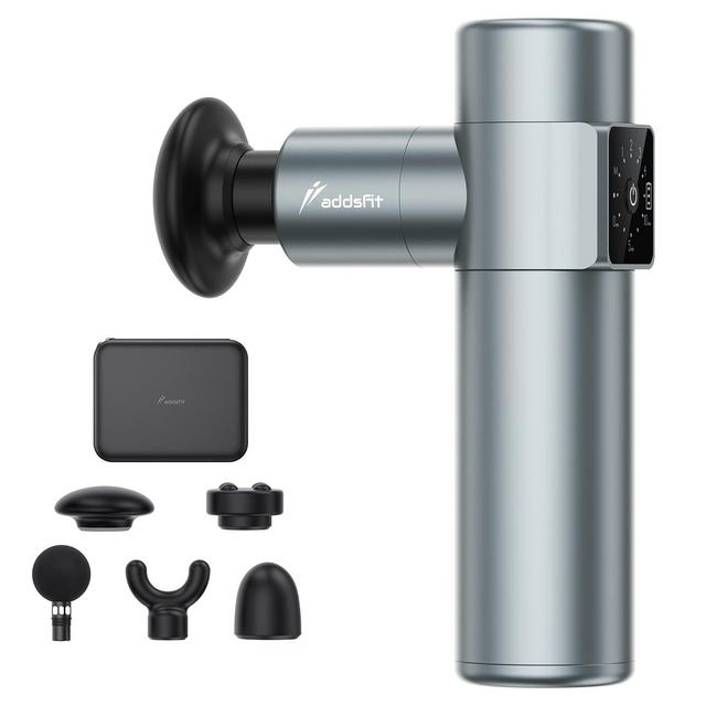 addsfit Professional Muscle Massage Gun for Athletes with AI Percussion Feedback System and Extendable Grip