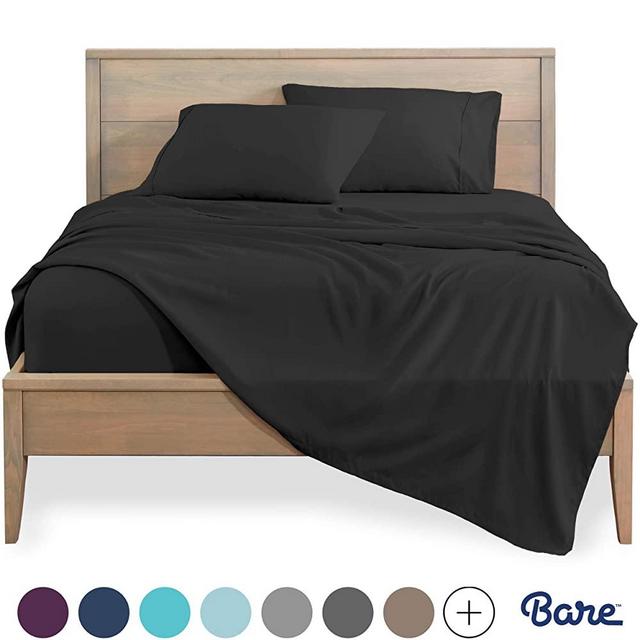 Bare Home King Sheet Set - 1800 Ultra-Soft Microfiber Bed Sheets - Double Brushed Breathable Bedding - Hypoallergenic – Wrinkle Resistant - Deep Pocket (King, Charcoal)