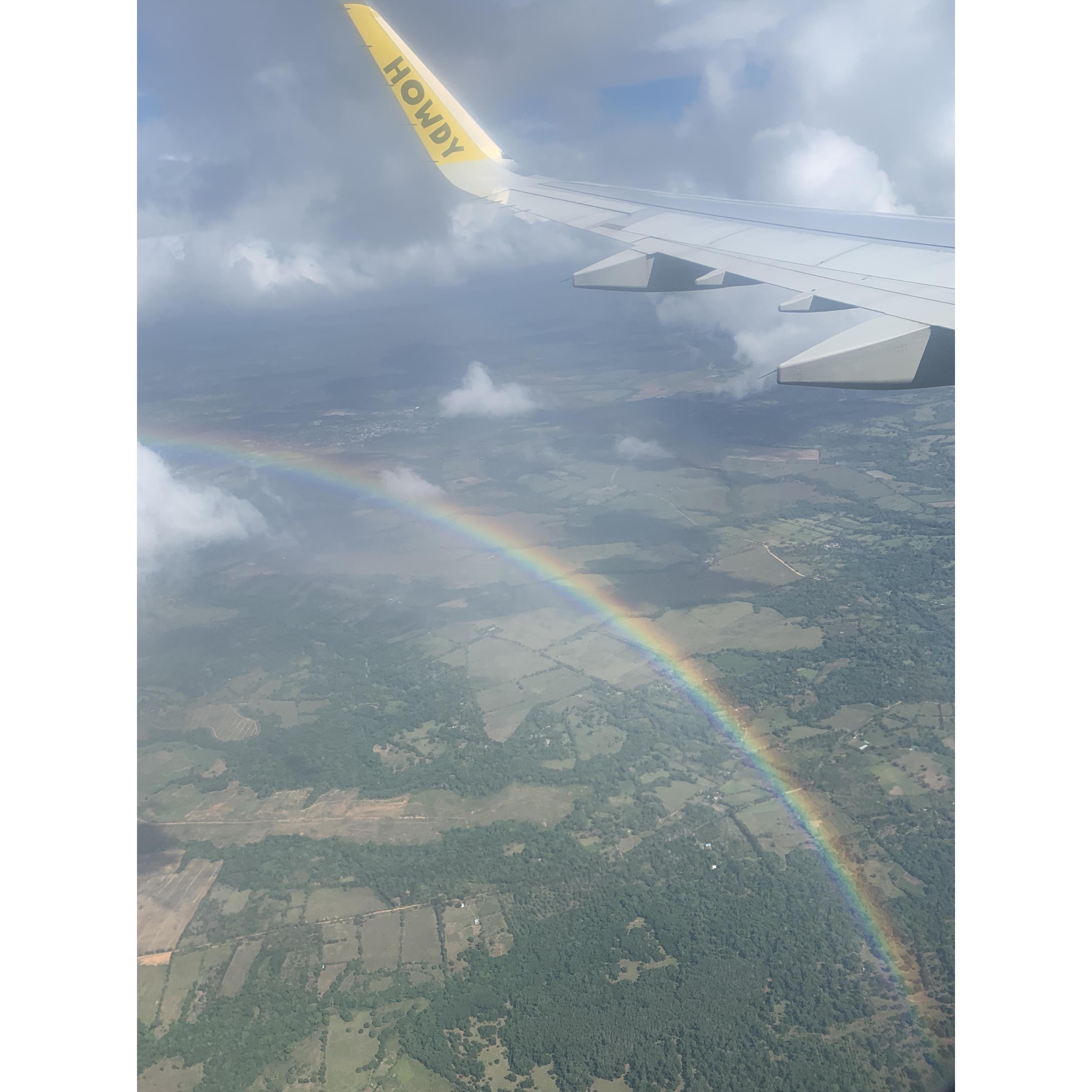 Somewhere over the rainbow. Taking a trip to the Dominican Republic! Danielle's first time