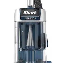 Shark - Stratos Upright Vacuum with DuoClean PowerFins HairPro, Self-Cleaning Brushroll, Odor Neutralizer Technology - Navy