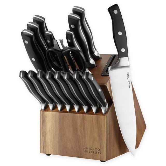 Chicago Cutlery® 18-Piece Knife Block Set in Black