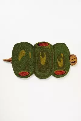 Olive-Shaped Coir Printed Doormat