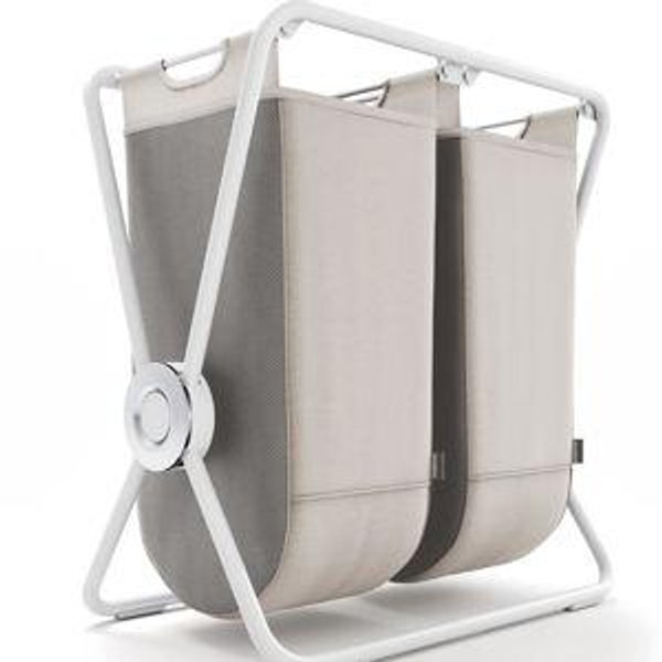Double X-Frame Hamper, White - Simplehuman