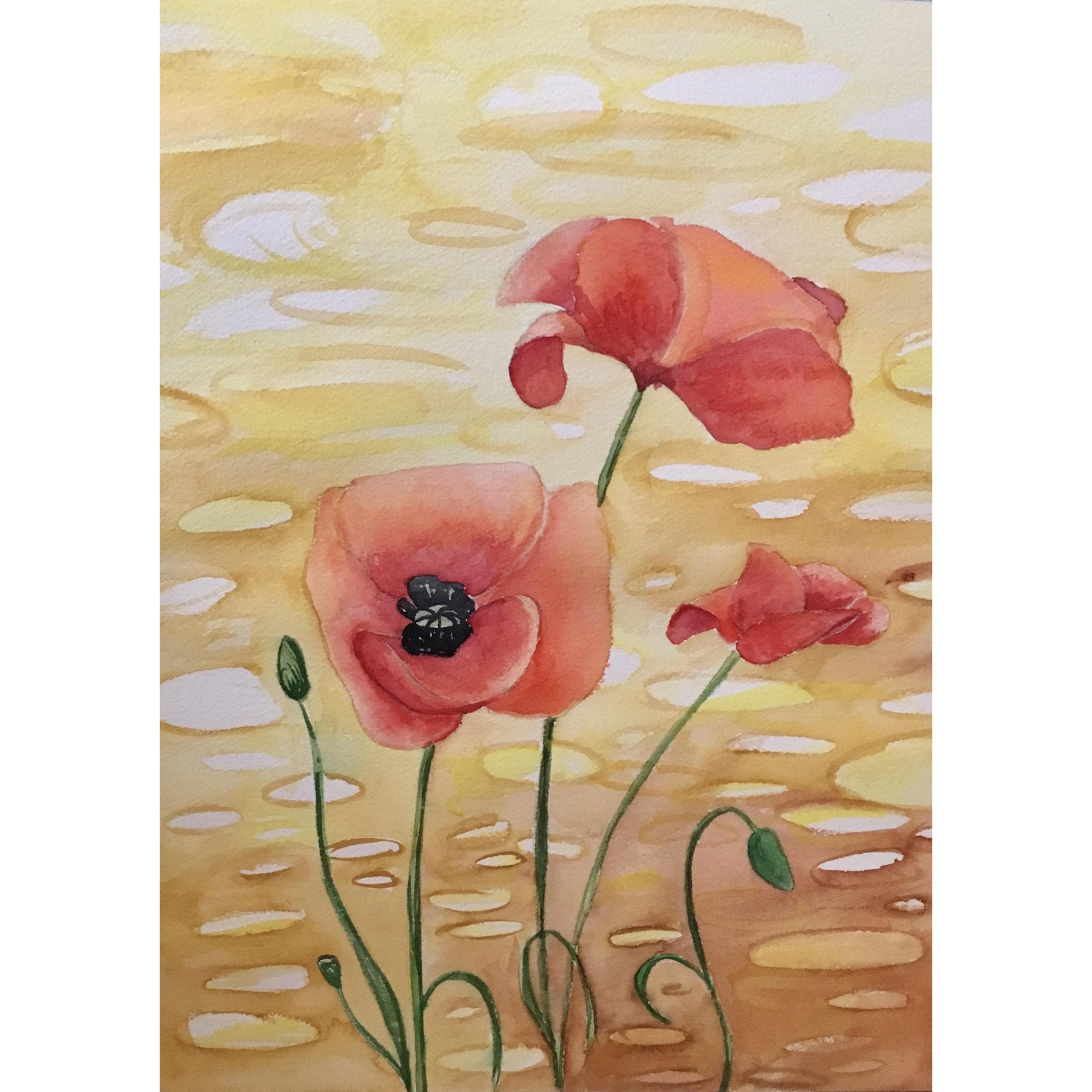 Fluttering Poppies
Watercolor on paper
16 x 20
Suggested Price: $100