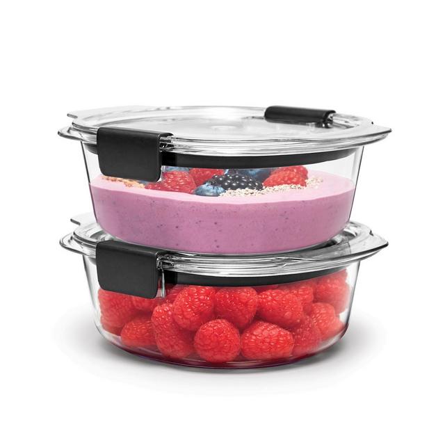 Rubbermaid Brilliance 2-Pack 2.17-Cup Round Leak Proof Food Storage Containers