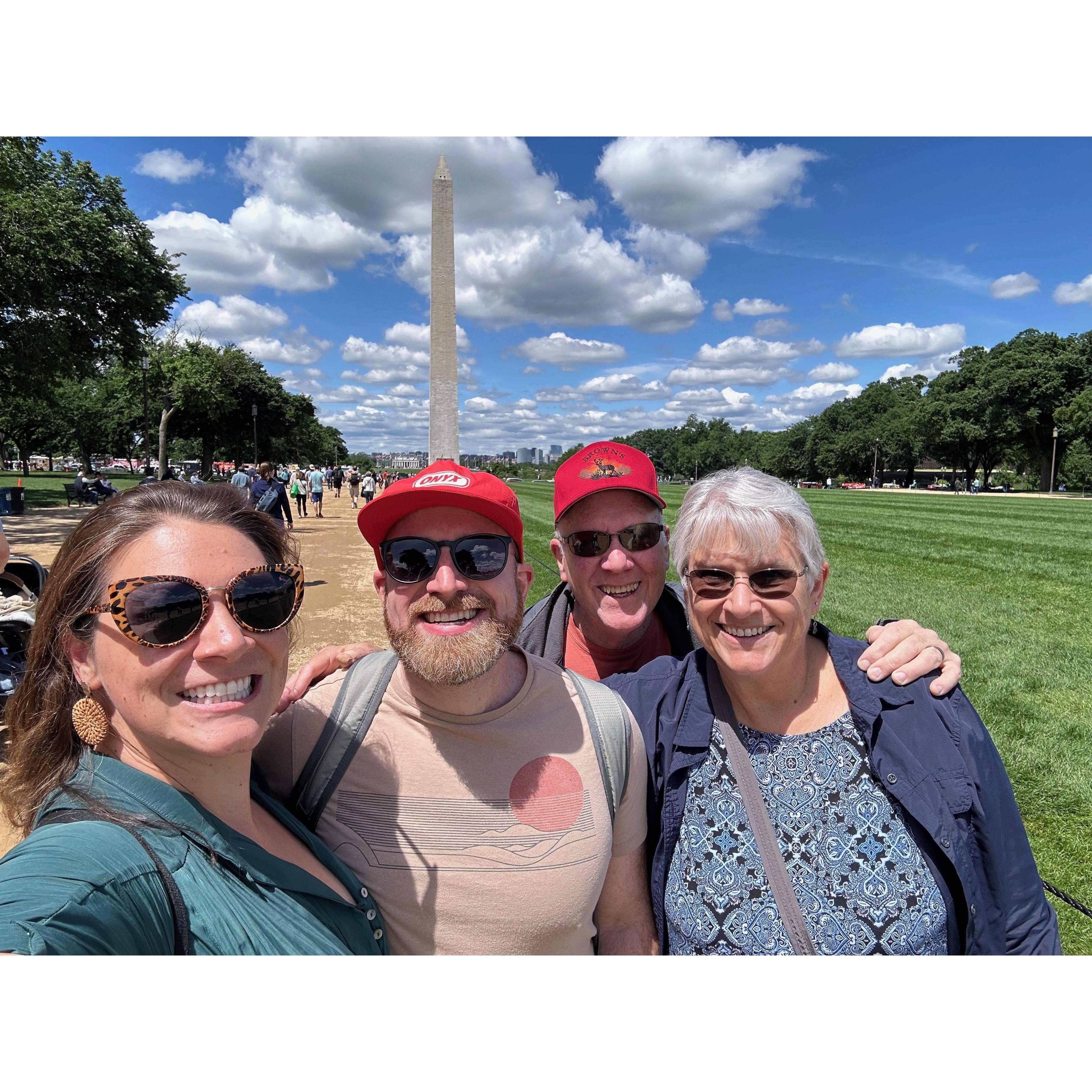 Katie's parents visiting DC (really to officially meet Kendall)