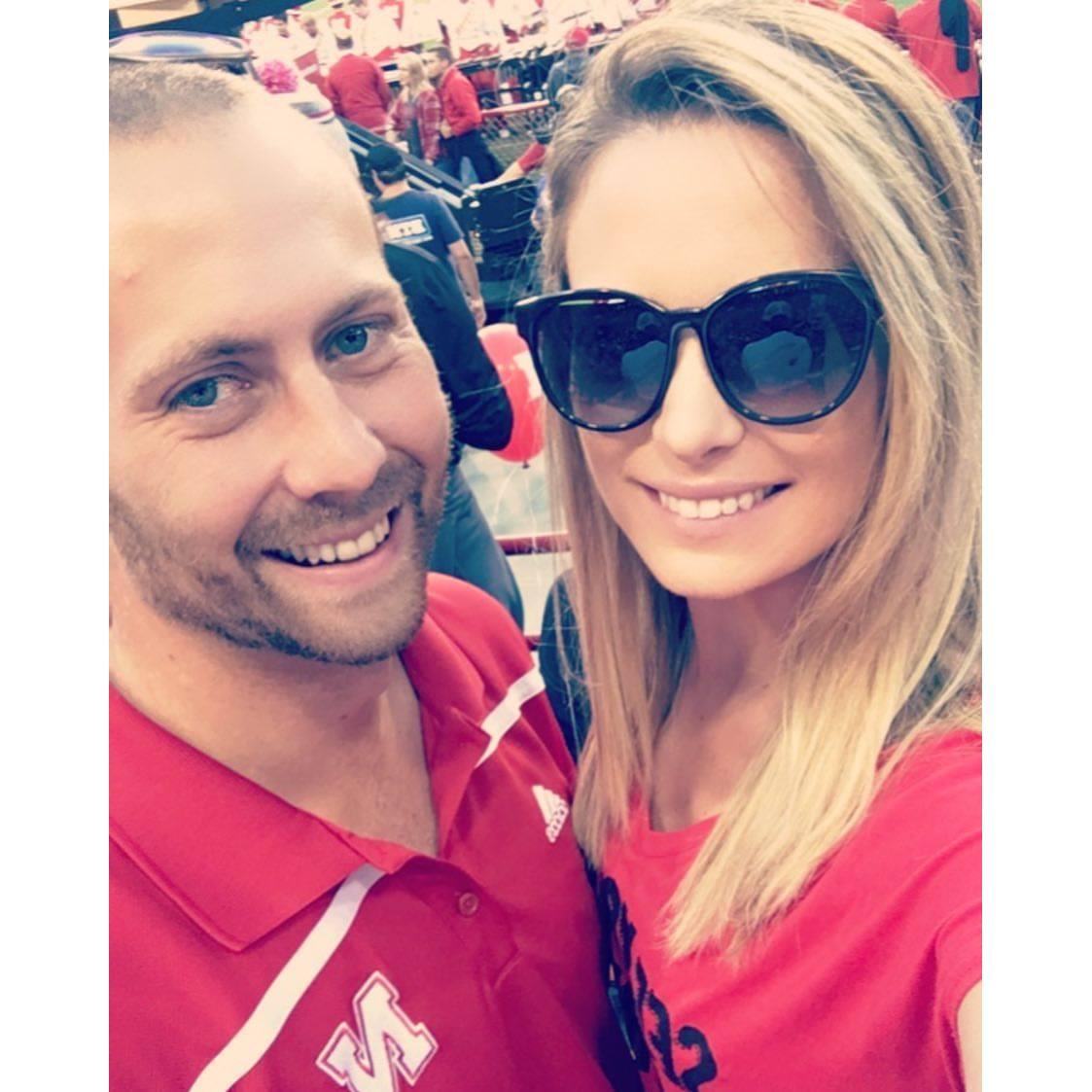 One of our first husker games as a couple, the year before we went together as friends... who would've known!