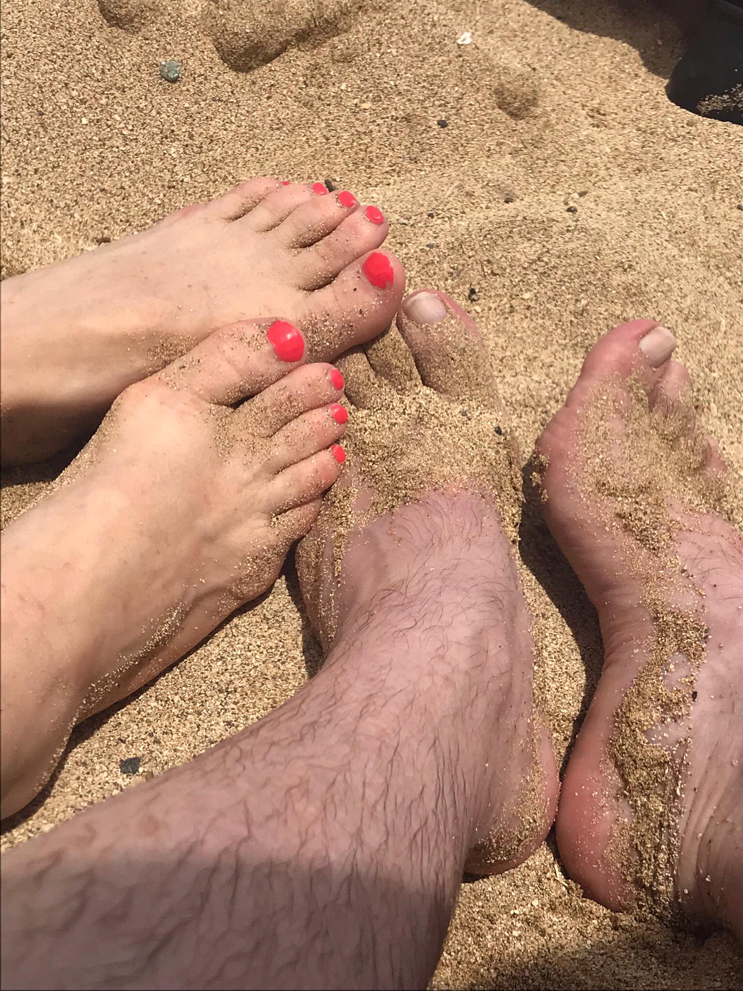 Toes in the sand