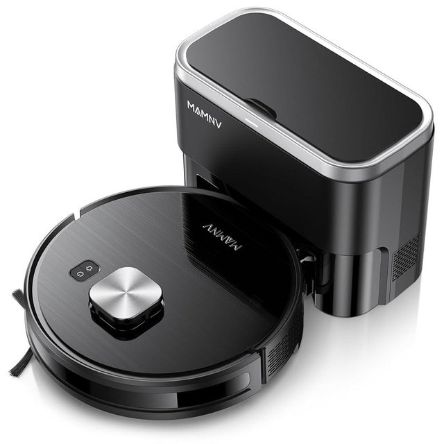 MAMNV Robot Vacuum and Mop, 11500 Pa Suction, 3-in-1 Robotic Vacuum with Smart LiDAR Navigation, 90 Day Self-Emptying,160 Min Runtime,App/Alexa/Voice Control, Ideal for Pet Hair, Carpet & Hard Floor