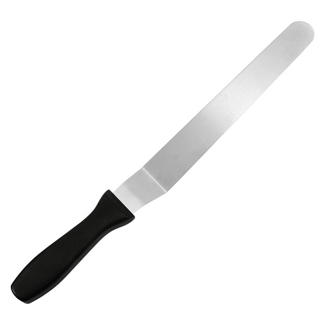 Fat Daddio's Offset Spatula, Stainless Steel, 10", Black