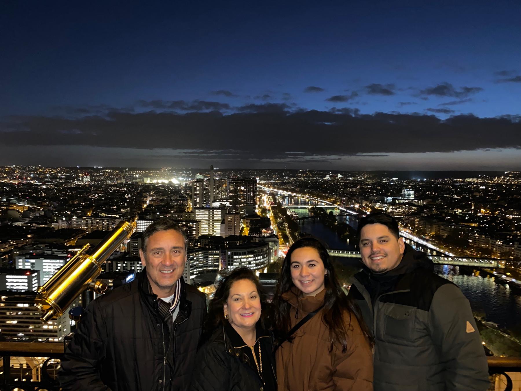 View from the top of the Eiffel Tower in Paris, France with Cristina’s parents, Rene and Diane.
2022