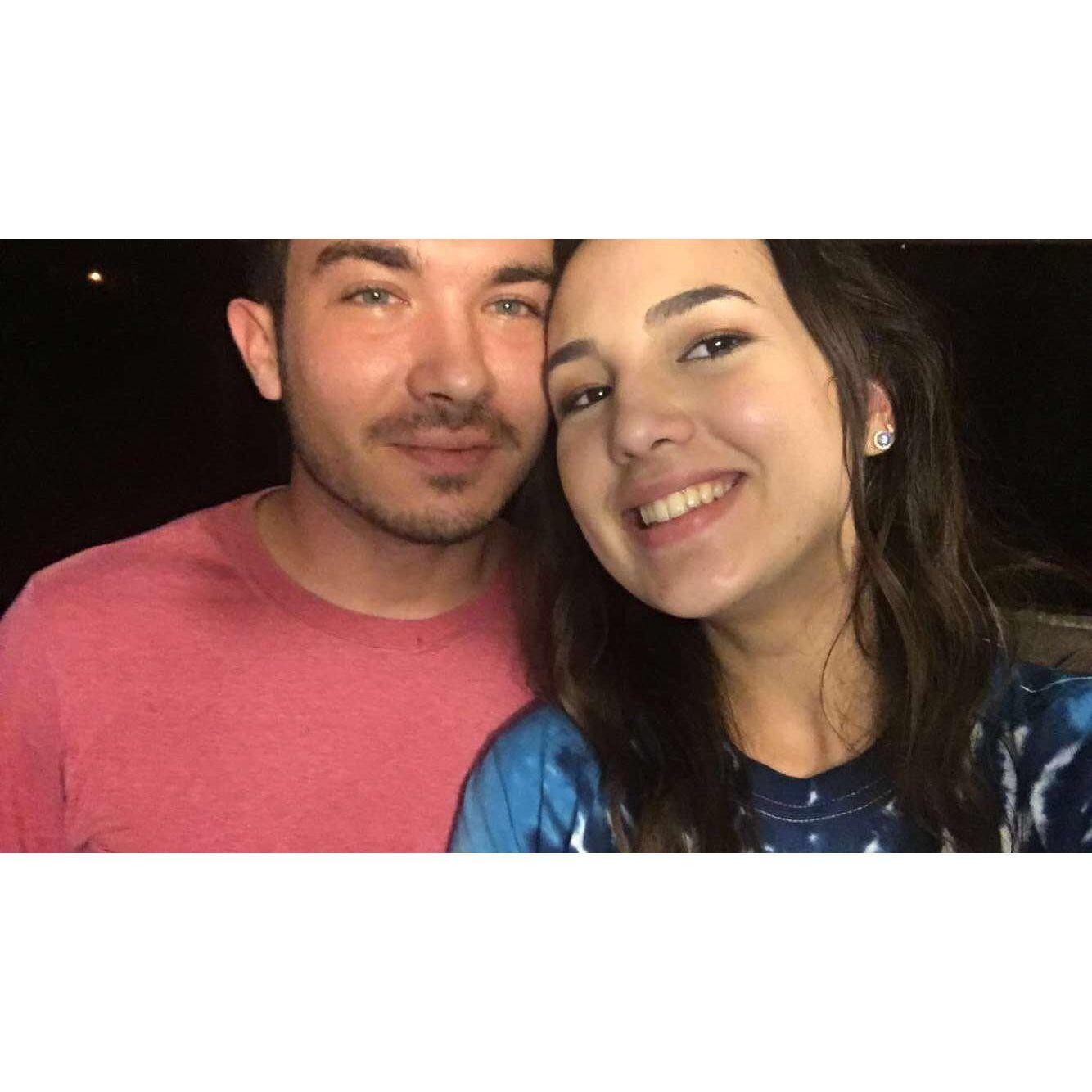 Our first photo together ever, January of 2017