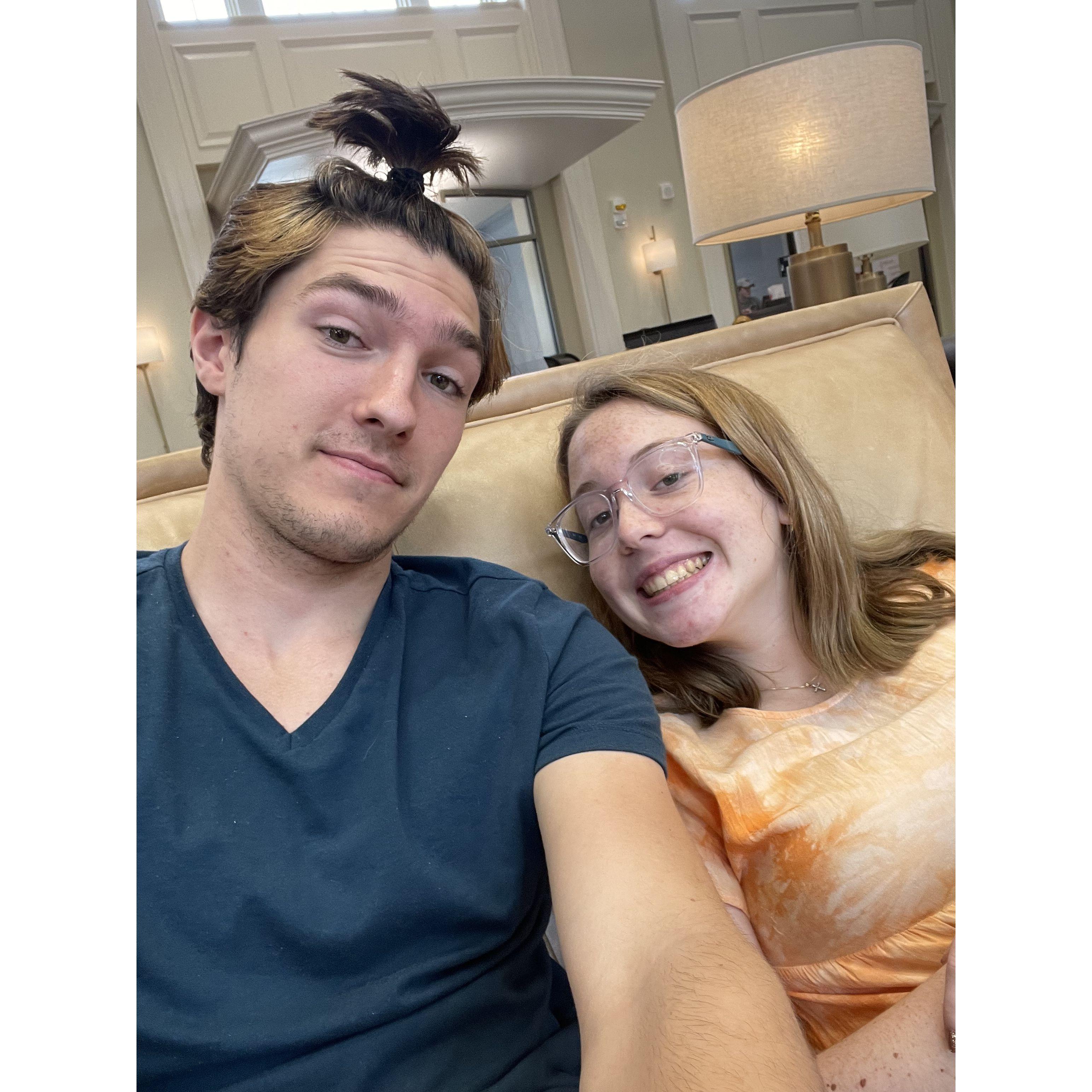 Sept. 17, 2021: One of the first times hanging out! Featuring Emily Rose's awesome hair styling!
