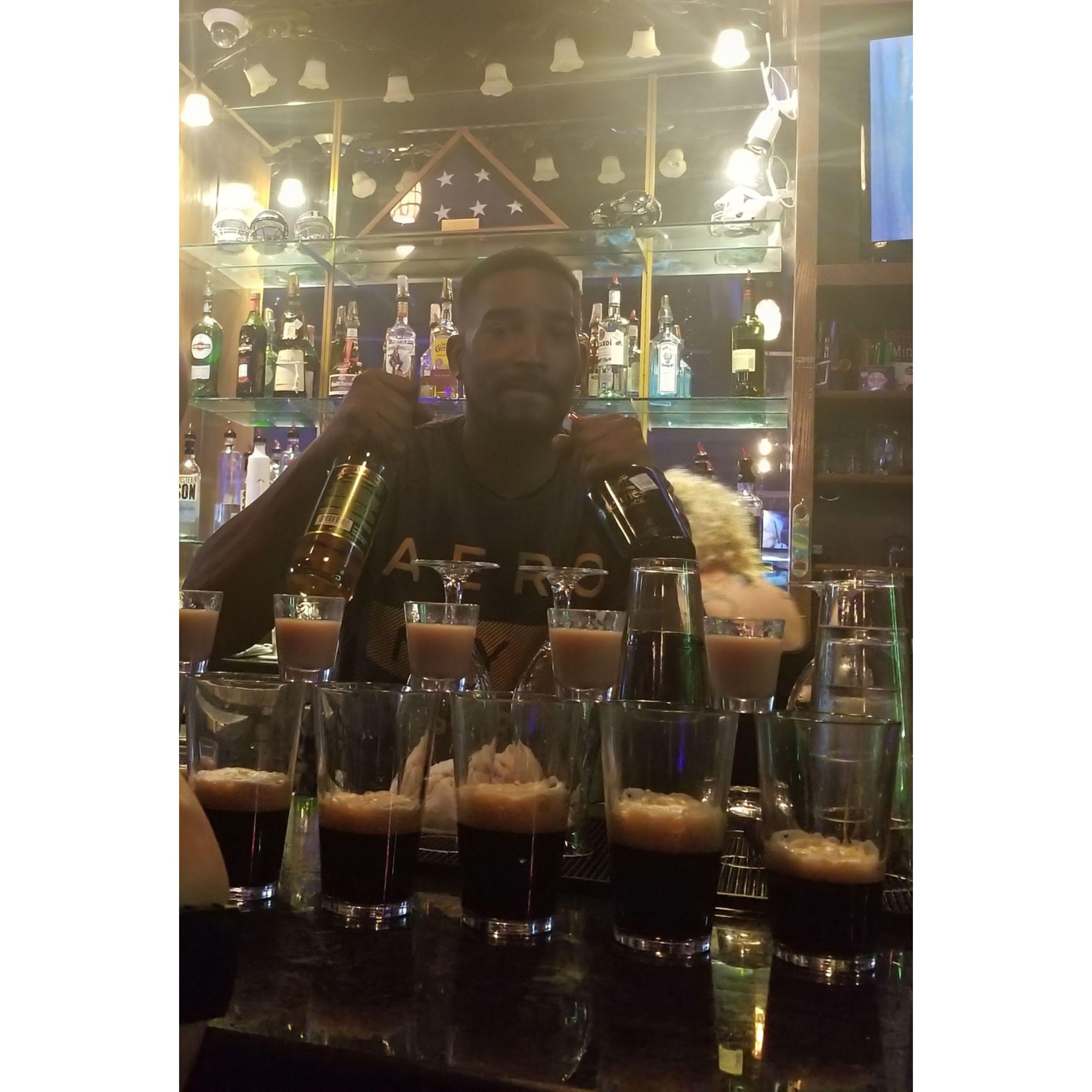 The night we met, he was doing what he does best!