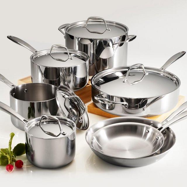 Tramontina Gourmet Tri-Ply Clad 12 Piece Stainless Steel Cookware Set