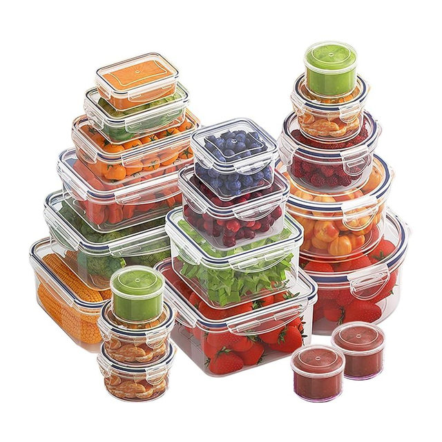 ECO-TOGO 40 Pcs 84oz Large Food Storage Containers with Lids, Reusable Meal Prep Containers for Kitchen Storage, Airtight Leakproof & BPA-Free Freezer, Microwave & Dishwasher Safe