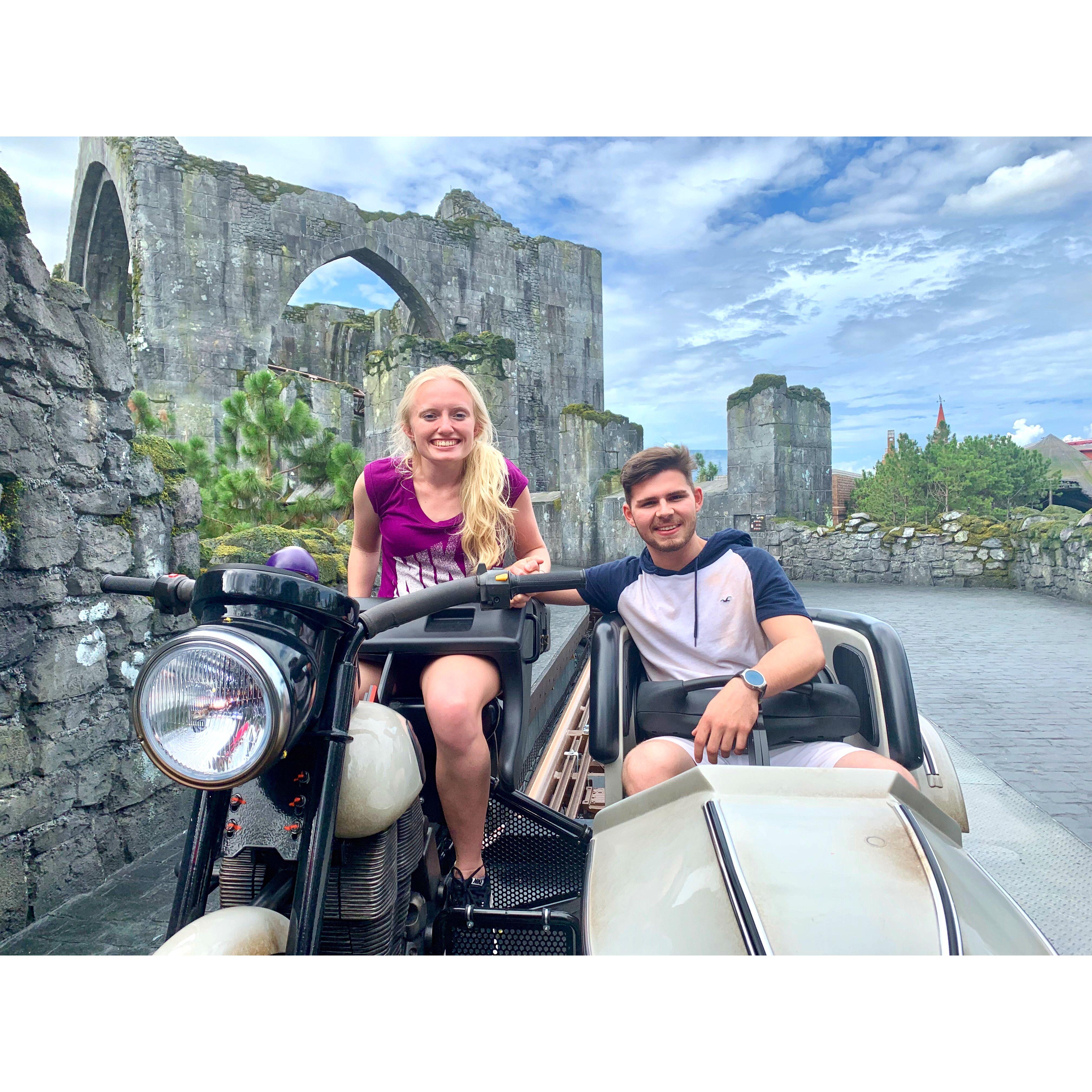 July 2019, our first trip together to Universal