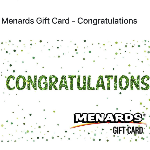 Menards gift card
