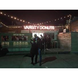My first trip to Varsity Donuts food truck #grilledcheesemacandcheese
