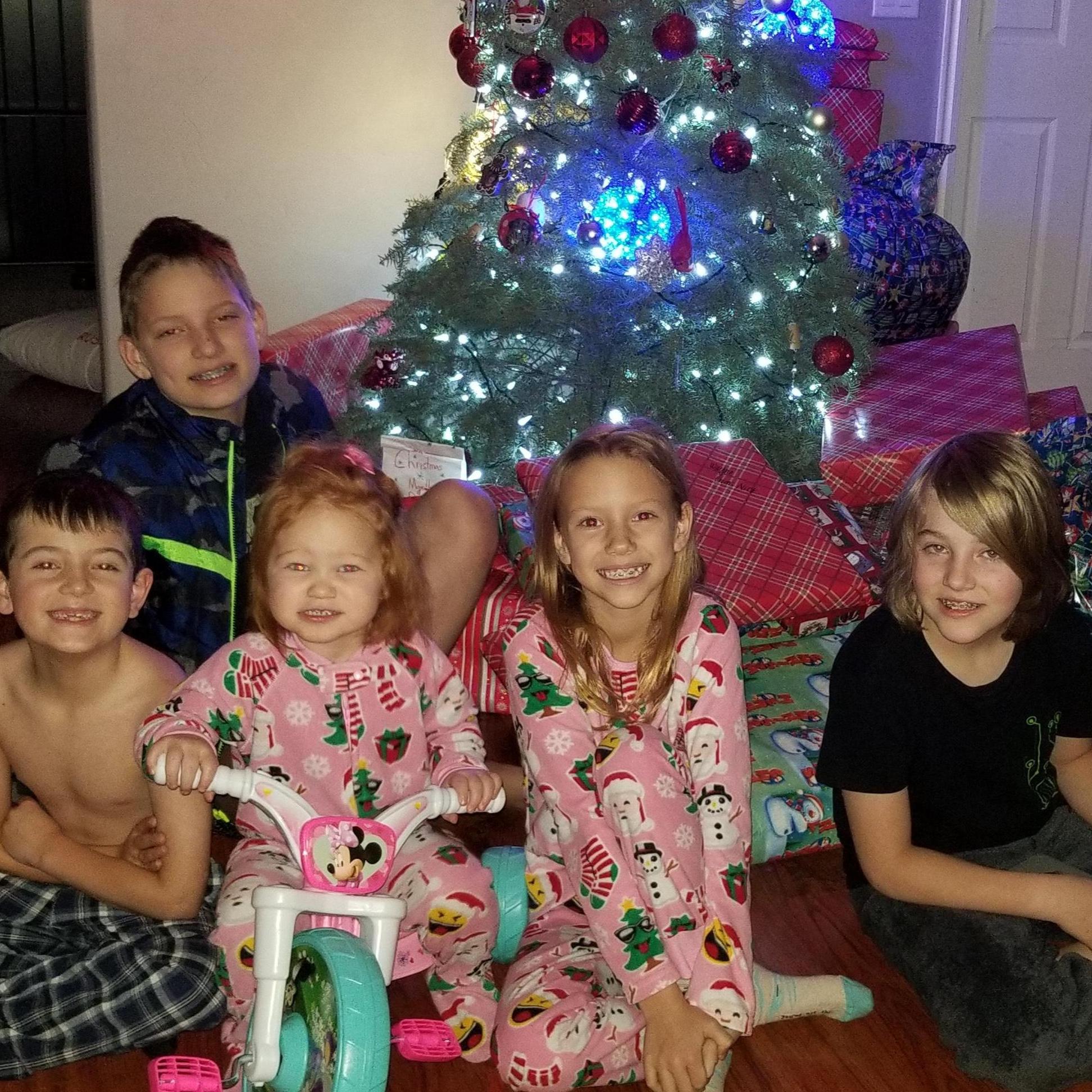 Noah, Russell, Emma, Trinity and JJ - Christmas 2018