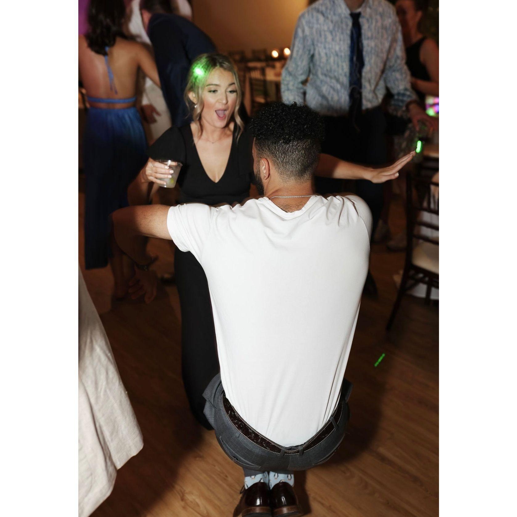 As you can see, Caedmon and I love to dance