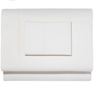 L.L. Bean 280-Thread-Count Pima Cotton Percale Sheet Set - King, White