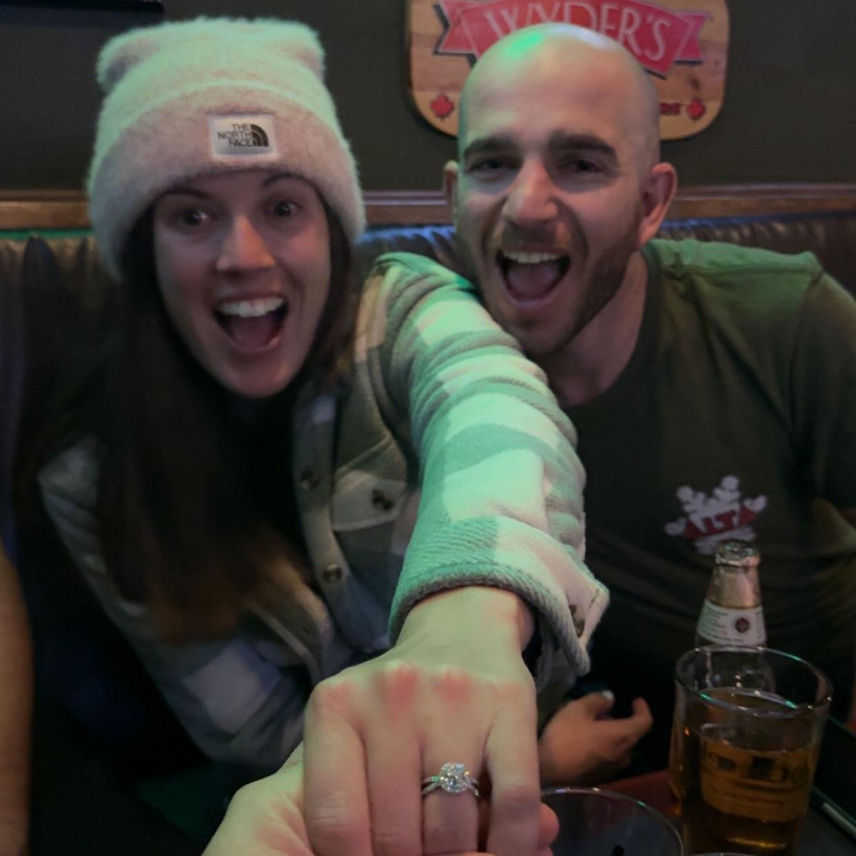 Clocktower in Mammoth the night we got engaged