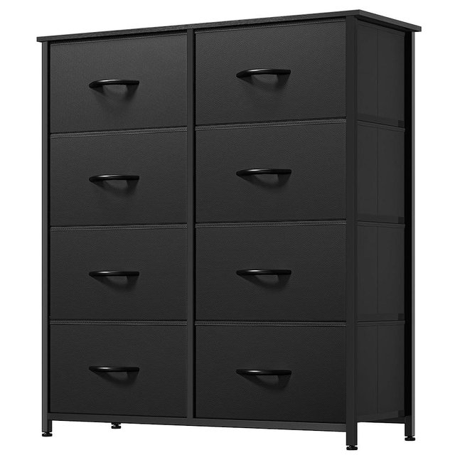 DWVO Dresser for Bedroom, Fabric Dresser with 8 Drawers, Tall Dresser, Chest of Drawers for Closet, Living Room