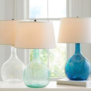 Eva Colored Glass Table Lamp - Jade