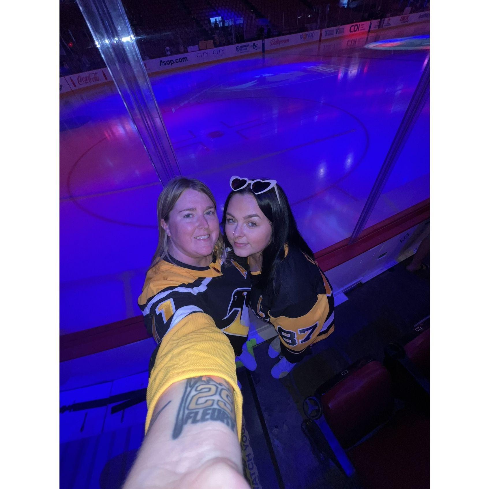 Hockey has become something that we both enjoy together! Whether it be going to games, or watching them from home, it's always one of our favs!