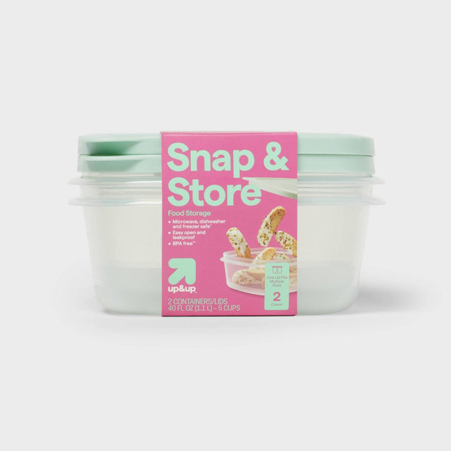 Deep Square Food Storage Containers - 40 fl oz/2ct - up & up™