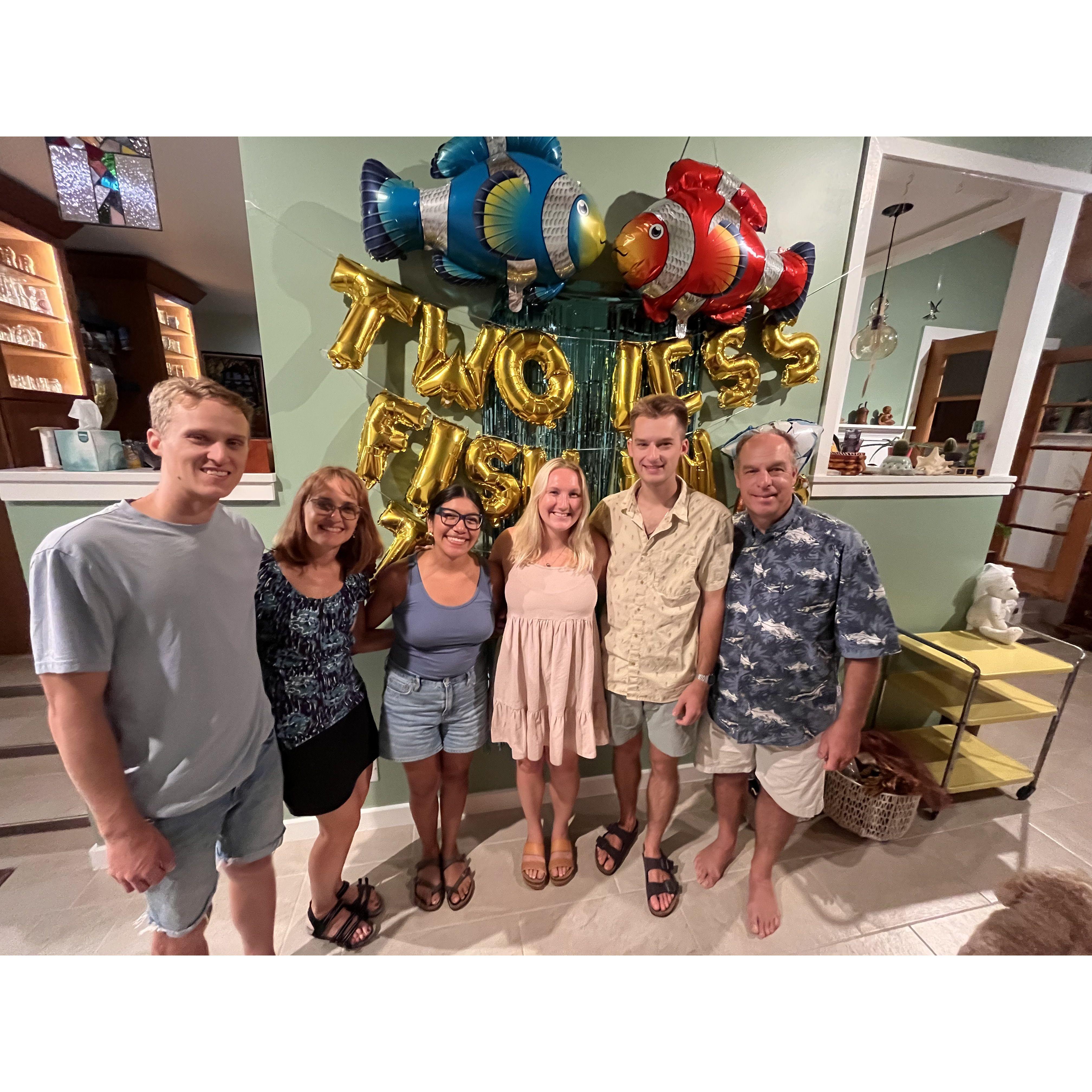 Our surprise engagement party planned by our amazing sister-in-law, Maritza!