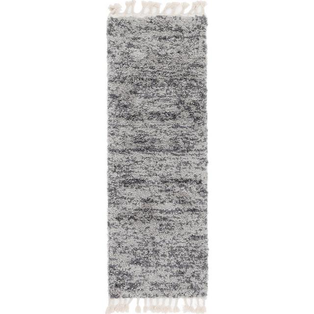 Unique Loom Hygge Shag Misty Gray 2 ft. 2 in. x 6 ft. Runner Rug-3143787 - The Home Depot