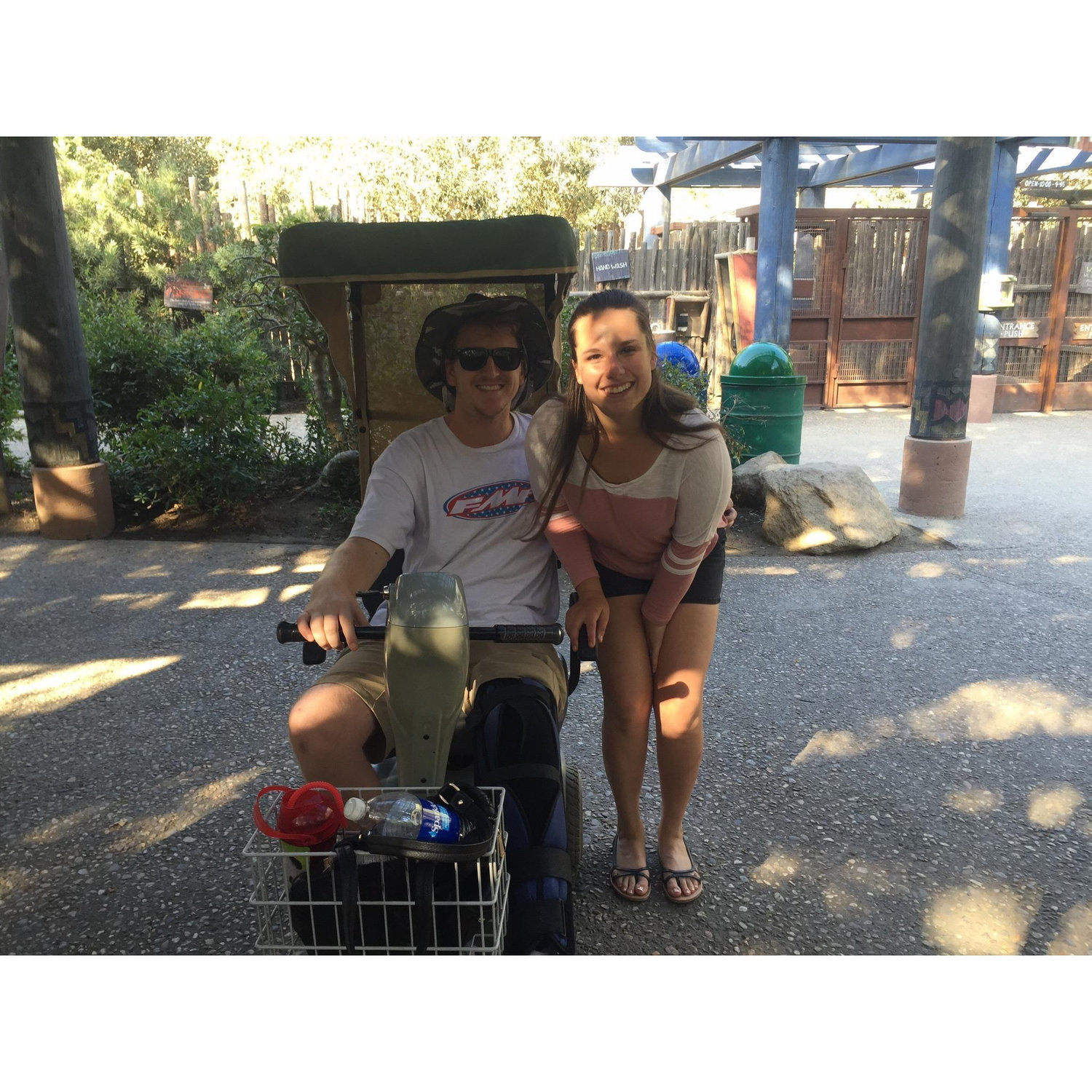 Post knee surgery wild animal park trip.