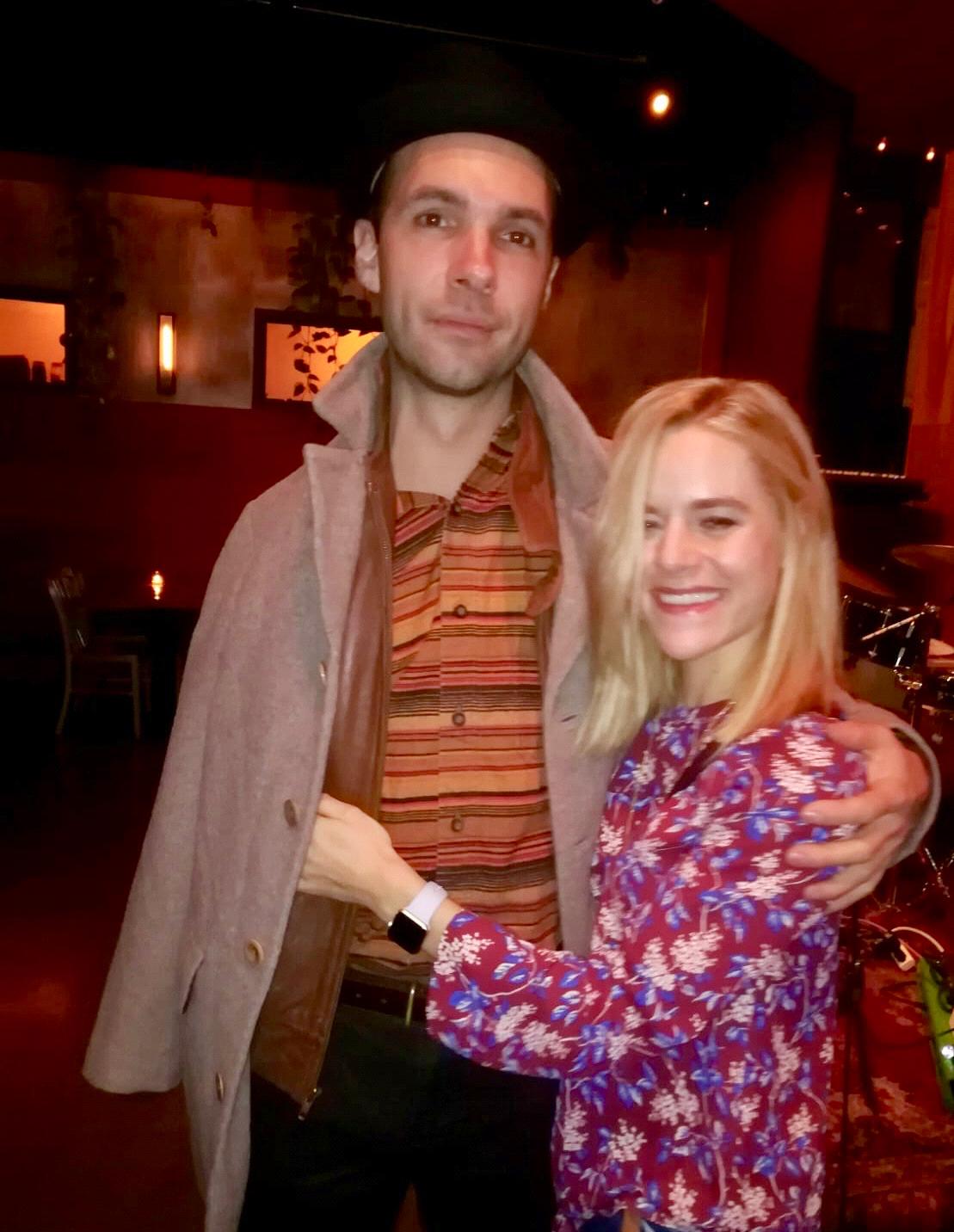 Our first photo, ever - Katie is perhaps the perfect combination of school girl giddy & a wee bit tipsy, and then there's the always mysterious Martin