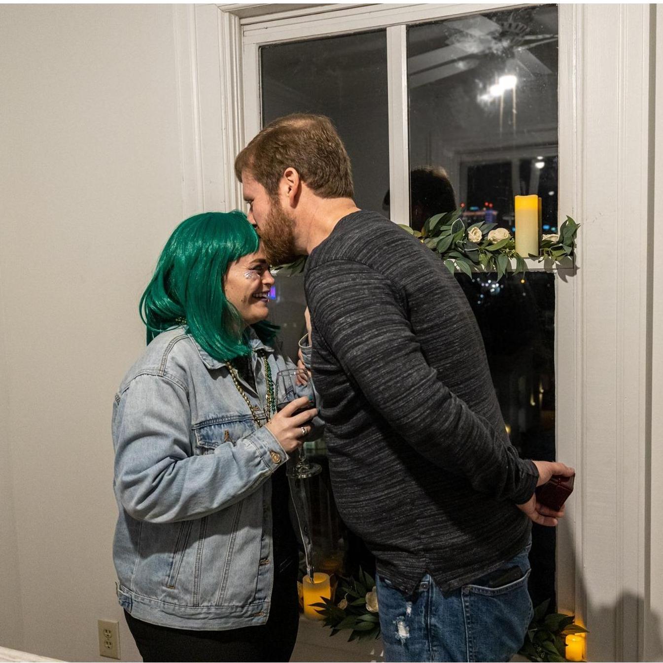Moments before Russell proposed.