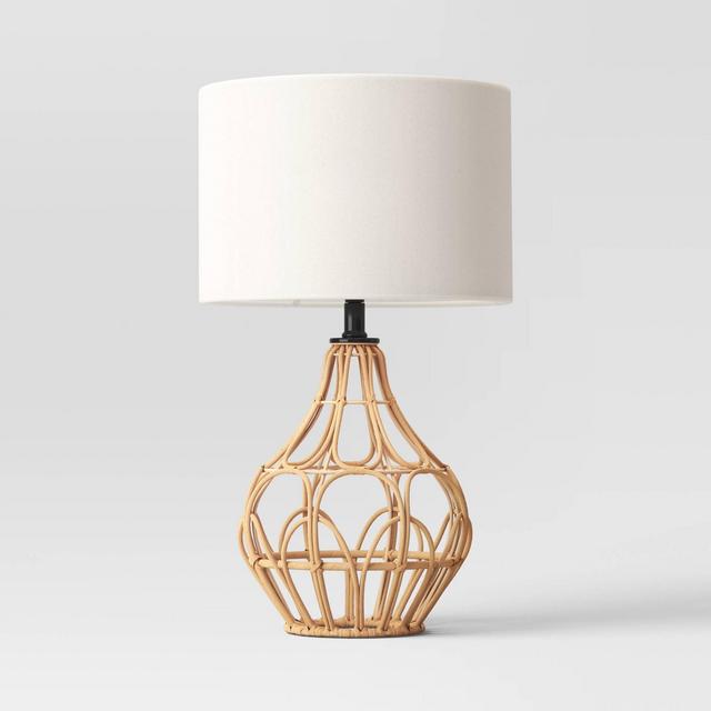 Boho Rattan Table Lamp Brown - Threshold™