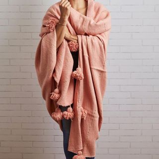 Moroccan Tasseled Wedding Blanket