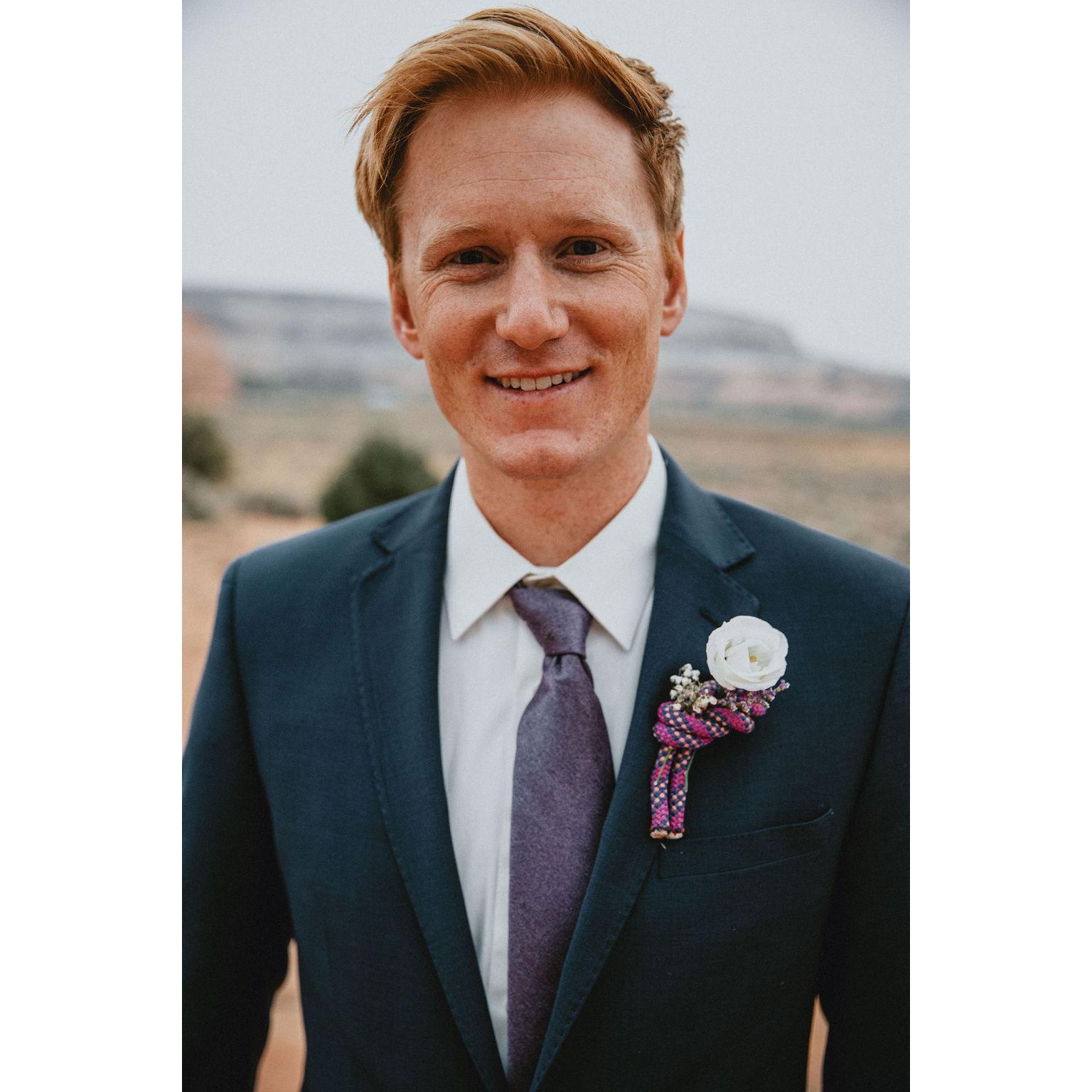 The groom ready to go!