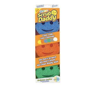 Scrub Daddy Color Sponges - Scratch-Free Multipurpose Dish Sponges for Kitchen, Bathroom & Household Cleaning - Made with BPA-Free Polymer Foam (3 Count)