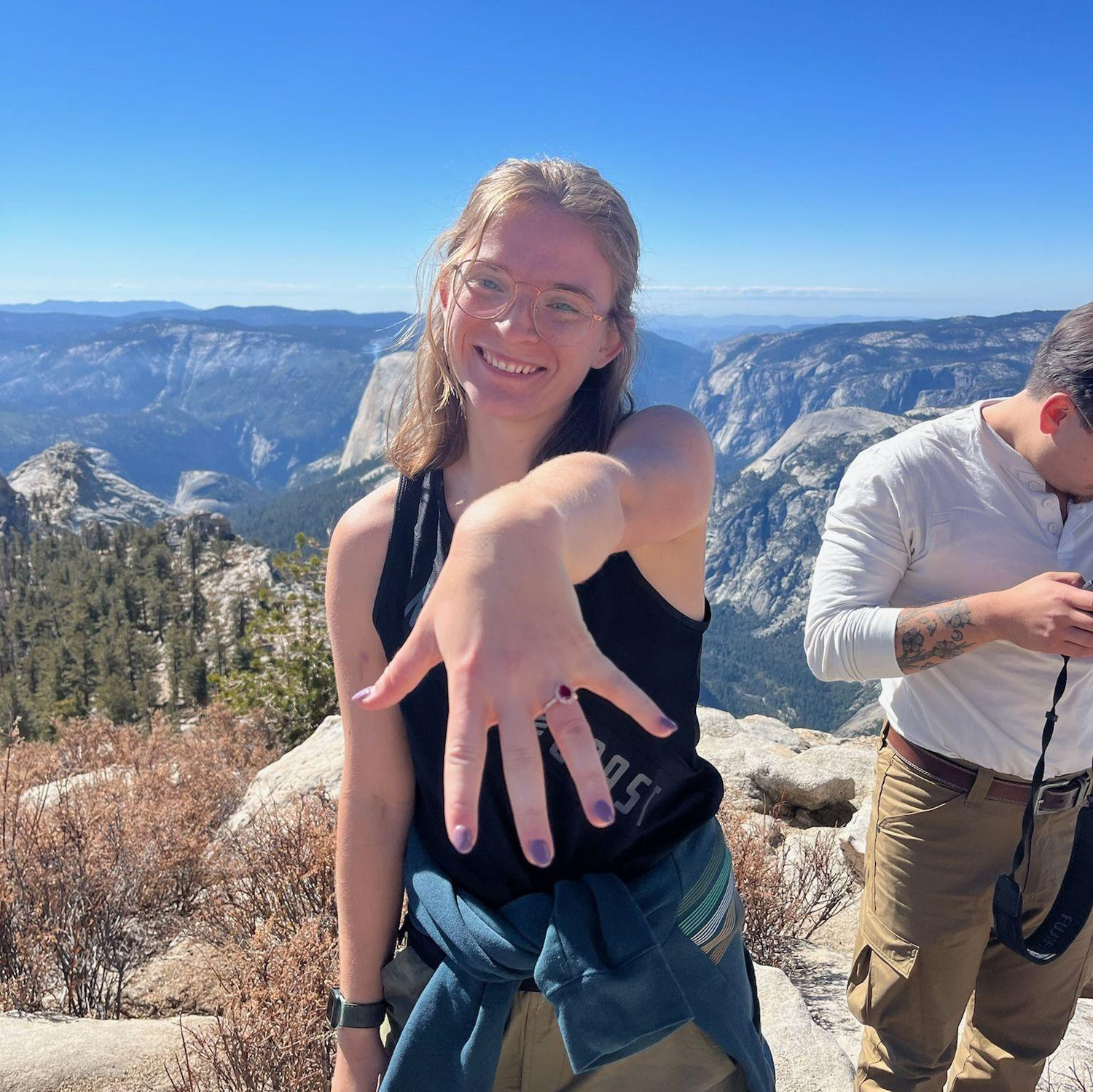 Where he eventually proposed.