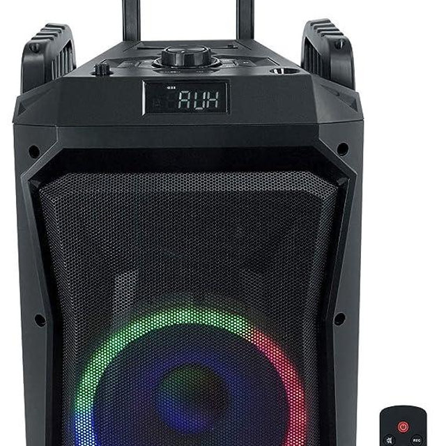 Rockville RockNGo 800 10" Portable Wireless Bluetooth Speaker w/LED/Wheels/Loud!, Black