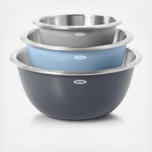 OXO Good Grips 3-Piece Stainless Steel Mixing Bowl Set